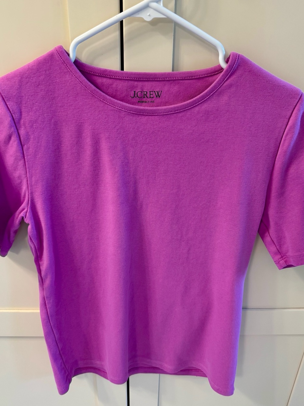 J. Crew Magenta Short Sleeve Crewneck Tee